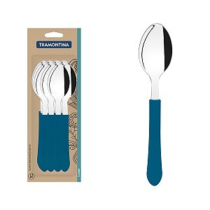 Conj Colher Mesa Inox 12Pc Leme Azul Tramontina 23183990