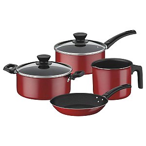 Jogo Panelas 4Pc Coimbra Vermelho Tramontina 20297739