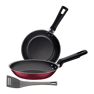 Jogo Frigideir 3Pc Loreto Vermelho Tramontina 20399781