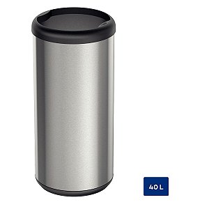 Lixeira Inox Cápsula Selecta 40L Polido Tramonti 94539220