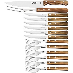Kit Churrasco Inox Natural Polywood Tramontina 21199489