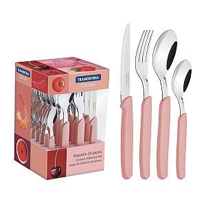 Faqueiro Talher 24 Vermelho Carmin Carmel Tramontin 23499029