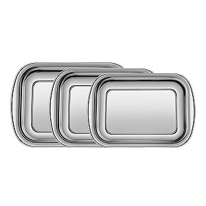 Forma Assadeira Aco Inox 3Pçs Tramontina 64310400