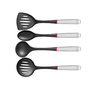 Jogo De Utensílios Aço Inox/Nylon 4 Pç. Tramontin 66816710