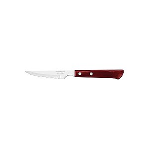 Faca Churrasco Inox Polywood Vermelho 4" 21109074