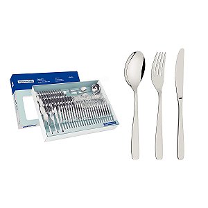 Faqueiro Inox Faca Mesa 101 Peças Cosmos Prata 66950027