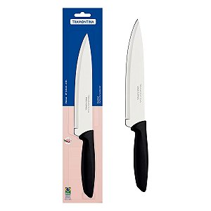 Faca Chef Plenus Inox E Cabo Polipropileno Preto 8" 23426108