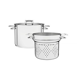 Cozi-Pasta Alças 2Pç Inox 20Cm Brava Tramontina 65400410