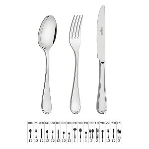 Faqueiro 130 Peças Aço Inox Vicenza Tramontina 66924423