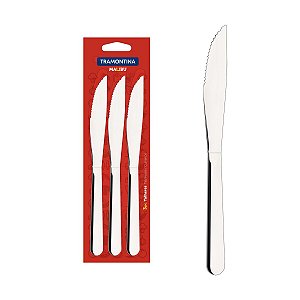 Conjunto Facas Churrasco 3 Peças Malibu Tramontina 23730304
