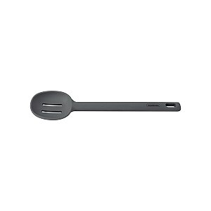Colher Servir Silicone Furo Cinza Tramontina 25812160