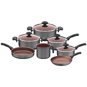 Jogo Panelas Aluminio 7Pc Vermont Grafite Tramontin 27899040