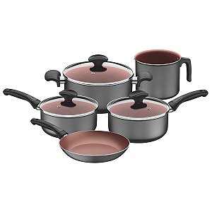Jogo Panelas Aluminio 5Pc Vermont Grafite Tramontin 27899041