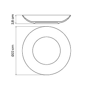 Prato Fundo 22Cm Carmen Porcelana Tramontina 96011110