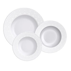 Jogo Prato 12Pcs Alicia Porcelana Tramontina 96011285