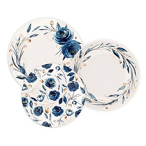 Jogo Pratos 18 Pcs Ana Flor Ho Porcelana Tramontina 96589014