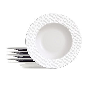 Kit Prato Raso 27Cm 6Pcs Marie Porcelana Tramontina 96950016