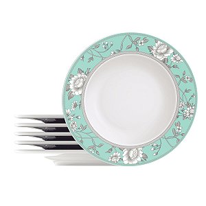 Kit Prato Raso 27Cm 6Pcs Helen Porcelana Tramontina 96950028
