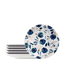 Kit Prato Sobremesa 21Cm 6Pcs Ana Flor Tramontina 96950067