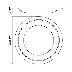 Prato Raso 28Cm Peixes Porcelana Tramontina 96980000