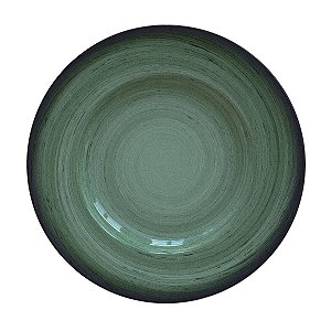 Prato Raso 27Cm Rustico Verde Porcelana Tramontina 96980003