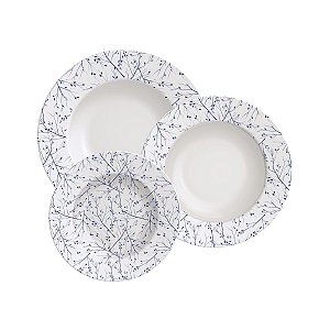 Jogo Pratos 12 Pcs Sissi Porcelana Tramontina 96989005