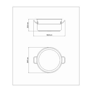 Cacarola Rasa Aco Inox Professional 45cm Tramontina 62643455