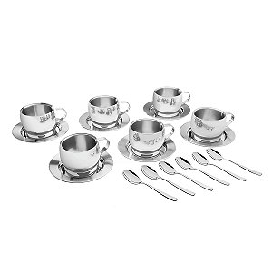 Jogo Aco Inox P/Cha/Cappuccino 18 Pcs Tramontina 64430820