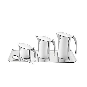 Jogo Aco Inox P/Cha E Cafe 5Pcs Tramontina 64580890