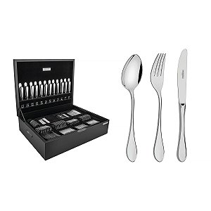 Faqueiro Aco Inox 130Pcs C/Estojo Italy Tramontina 66932227