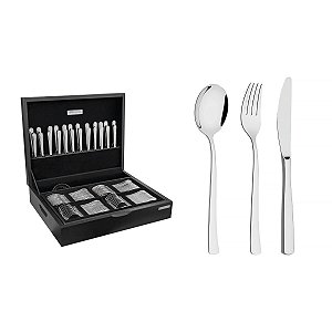 Faqueiro Aco Inox 101 Pc.Berlin Brilho Tramontina 66934214