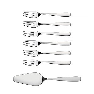 Jogo Aco Inox P/Torta 7Pc Amazonas Tramontina 66960607