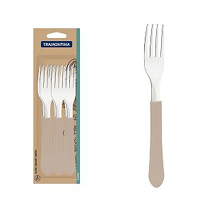 Conj Garfos Mesa Inox 6Pc Leme Cinza Tramontina 23182630