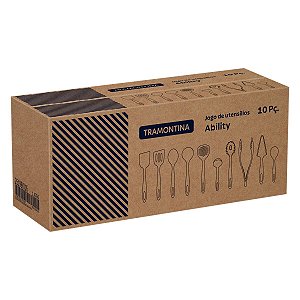 Jogo Utensil Nylon 10Pc Ability Preto Tramontina 25199016