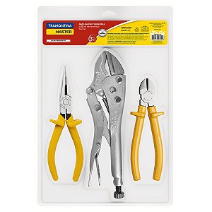 Kit Ferramentas Alicate Pressão 3 Pcs Tramontina 43409111