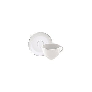 Conj Xicara E Pires Cha Atena Porcelana Tramontina 96010637