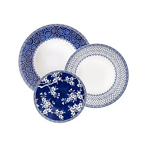 Jogo De Pratos 18 Pcs Umeko Porcelana Tramontina 96010786