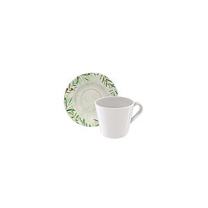 Conj Xicara E Pires Cha Oliva Porcelana Tramontina 96580021