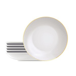 Kit Prato Fundo 22Cm 6Pcs Anna Porcelana Tramontina 96950094