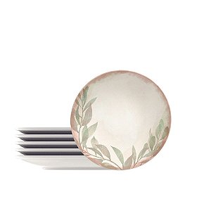 Kit Prato Sobremesa 21Cm 6Pcs Natur Tramontina 96950102