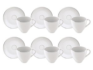 Kit Xicara Cafe 100 Ml Atena Porcelana Tramontina 96950125