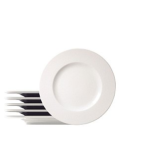 Kit Prato Sobremesa 21Cm 6Pcs Quartzo Tramontina 96950138