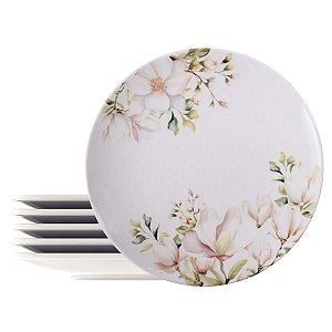 Kit Prato Raso 28Cm 6Pcs Magnolia Tramontina 96950211
