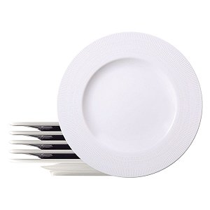 Kit Prato Raso 28Cm 6Pcs Nexus Porcelana Tramontina 96950241
