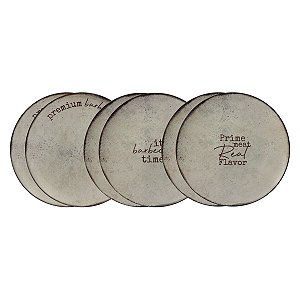 Kit Prato Raso 28Cm 6Pc Churrasco Rustic Tramontina 96950277