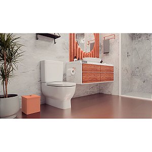 Lixeira Luz Rose Matte C/Tampa 4,5L Tramontina 94540093