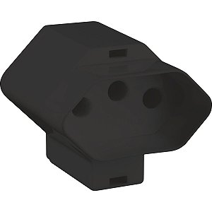 Plugue Adaptador Viagem 15A 250V Preto Tramontina 57400093
