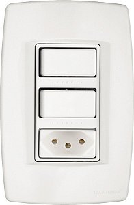Conjunto Interruptor Simples Paralelo Tomada Trii 57150078