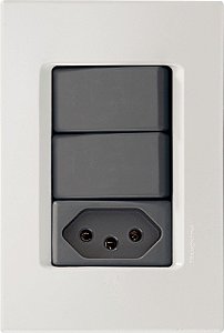 Conjunto Interruptor Simples Tomada 20A Izyflat 57166071