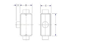 Condulete Fixo T 1 1/4 Rosca Com Pintura Tramontina 56106004